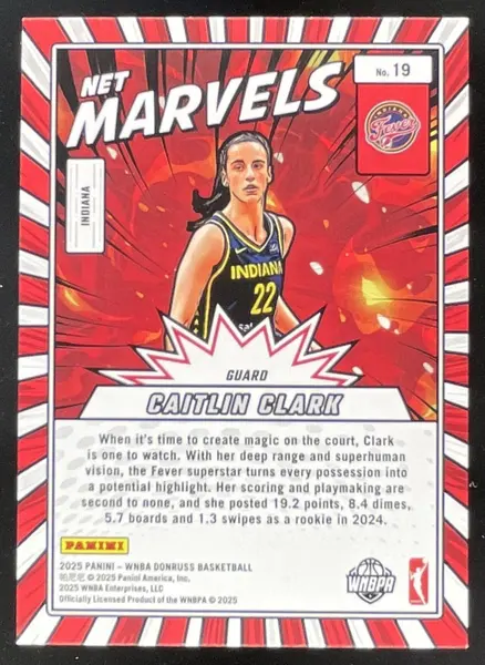 2025 Panini Donruss WNBA Net Marvels Press Proof #19 Caitlin Clark