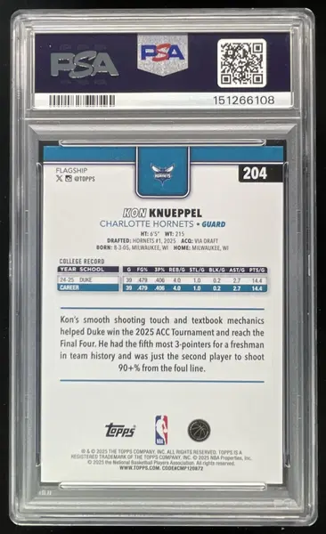 2025-26 Topps Season Tip-Off #204 Kon Knueppel PSA 9