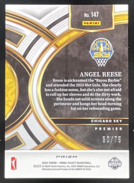 2024 Panini Select WNBA Neon Green Prizms #147 Angel Reese RC Premier Level /75