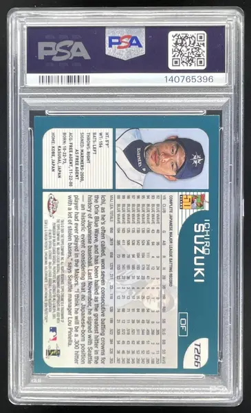 2001 Topps Traded & Rookies Chrome #T266 Ichiro Suzuki RC PSA 7
