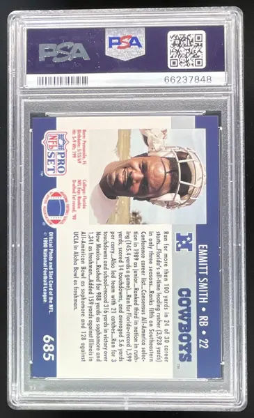 1990 Pro Set #685 Emmitt Smith RC PSA 9