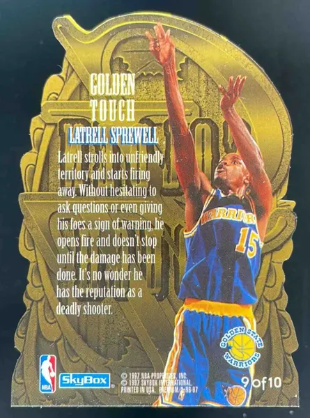 1996-97 Skybox Premium Golden Touch #9 Latrell Sprewell