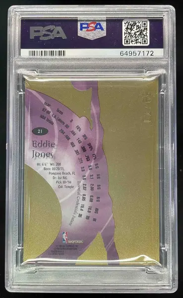 1998-99 Skybox x E-X Century Essential Credentials Future Eddie Jones /70 PSA 9