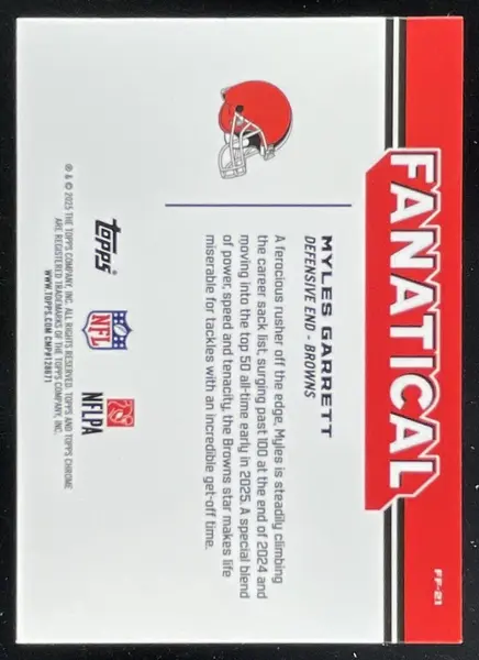 2025 Topps Chrome Fanatical #FF-21 Myles Garrett
