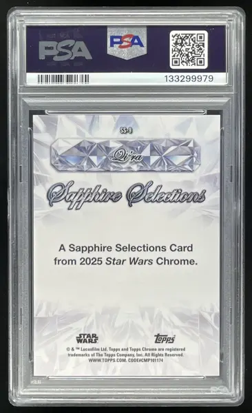 2025 Topps Chrome Star Wars Sapphire Selections #SS-9 Qi'ra PSA 10