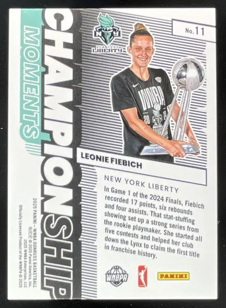 2025 Panini Donruss WNBA Championship Moments #11 Leonie Fiebich /99