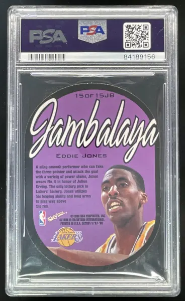 1997-98 Skybox E-X2001 Jambalaya #15JB Eddie Jones PSA 9