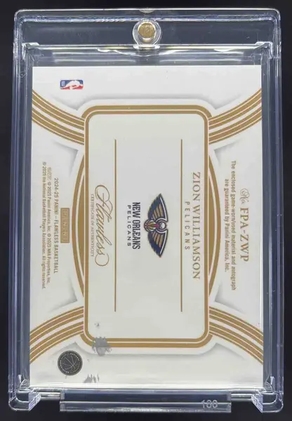2024-25 Panini Flawless Flawless Patch Ruby #20 Zion Williamson Auto /15