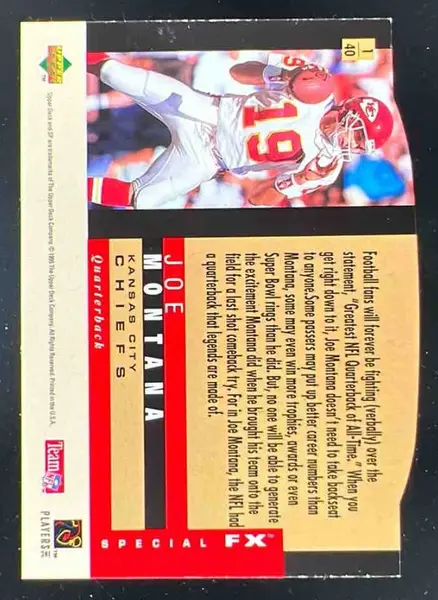 1995 SP Holoviews Die Cuts #1 Joe Montana