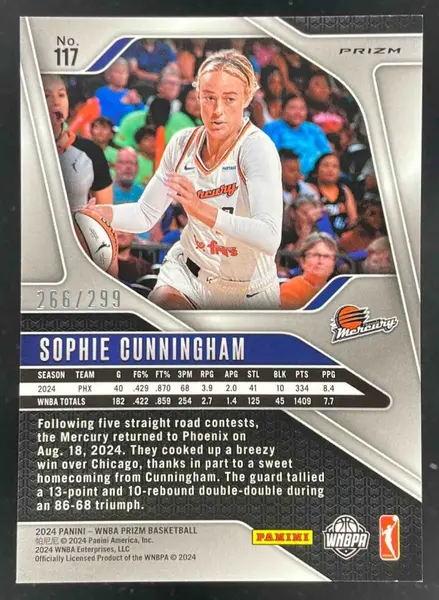 2024 Panini WNBA Prizm Red Prizm #117 Sophie Cunningham /299