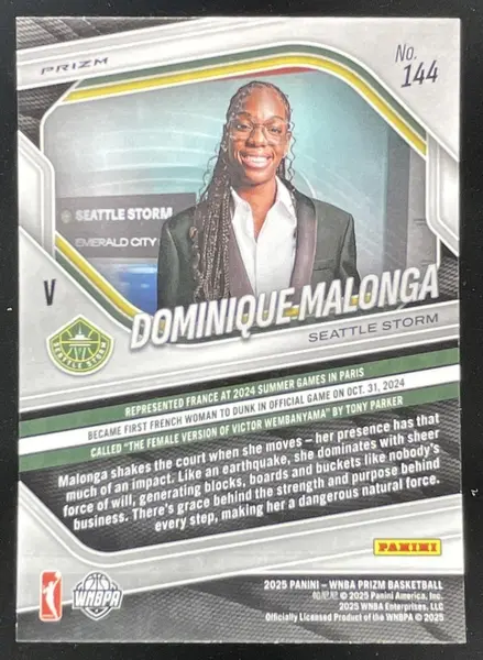 2025 Panini WNBA Prizm WNBA Logo Prizm #144 Dominique Malonga