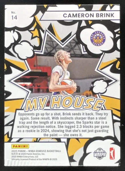 2025 Panini Donruss WNBA My House Diamond #14 Cameron Brink