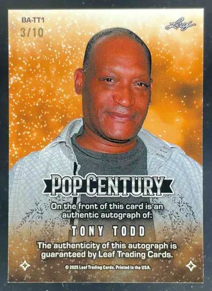 2025 Leaf Metal Pop Century Prismatic Pink #BA-TT1 Tony Todd Auto /10
