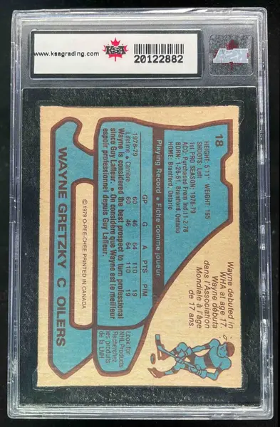 1979-80 O-Pee-Chee #18 Wayne Gretzky RC KSA 8