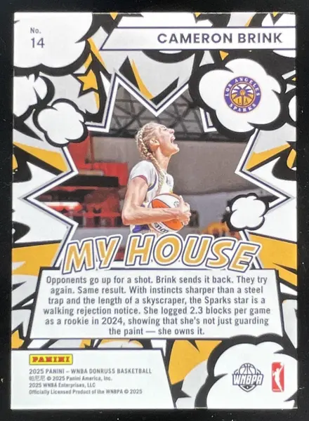 2025 Panini Donruss WNBA My House Diamond #14 Cameron Brink