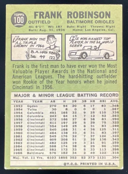 1967 Topps #100 Frank Robinson