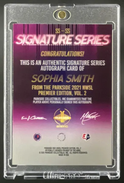 2025 Parkside NWSL Series 1 Signature Series #SS-SS Sam Staab Autograph Auto