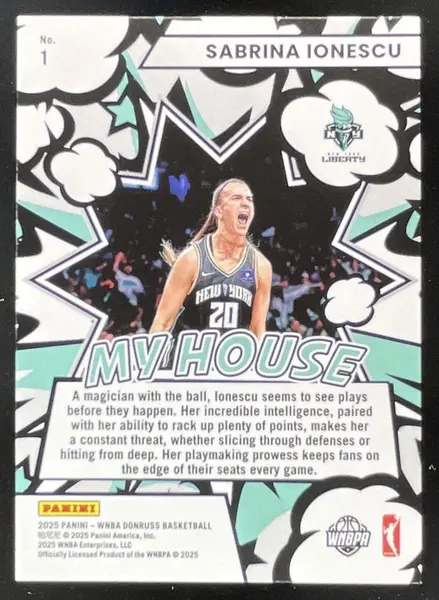 2025 Panini Donruss WNBA My House Diamond #1 Sabrina Ionescu
