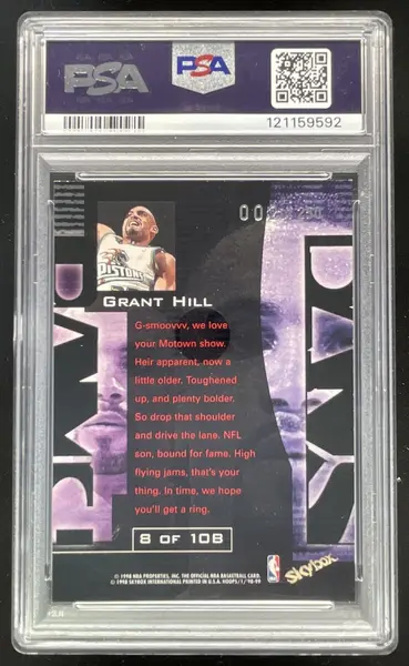 1998-99 Hoops Bams #8 B Grant Hill /250 PSA 7