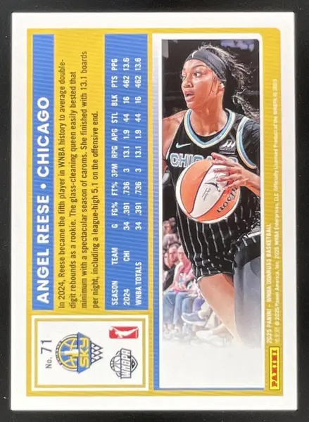 2025 Panini Donruss WNBA Purple Laser #71 Angel Reese /99