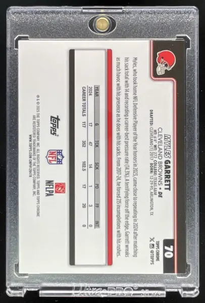 2025 Topps Chrome Team Camo Variation #70 Myles Garrett SP