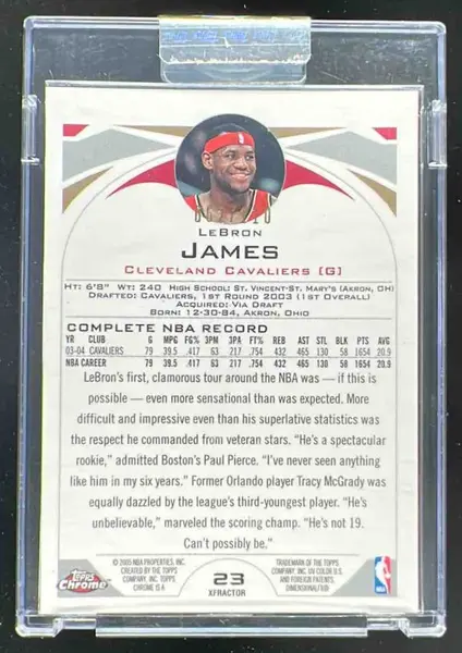 2004-05 Topps Chrome X Fractors #23 LeBron James /110