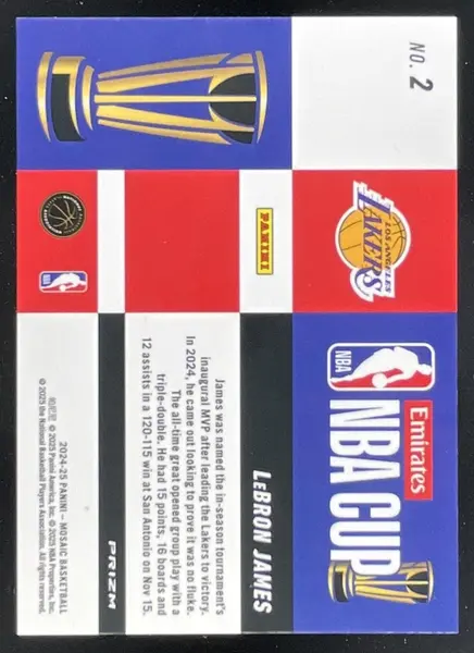 2024-25 Panini Mosaic NBA Cup #2 LeBron James