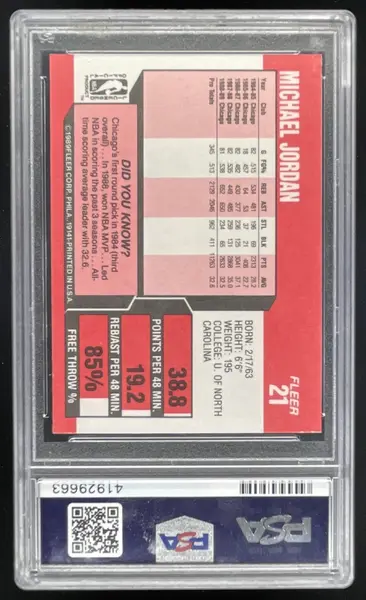 1989-90 Fleer #21 Michael Jordan PSA 9