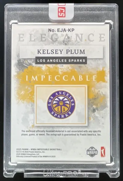2025 Impeccable WNBA Elegance Jersey Holo Silver #15 Kelsey Plum Auto /25