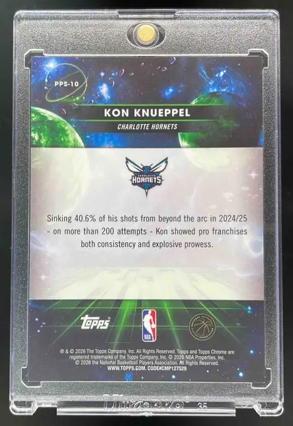 2025-26 Topps Cosmic Chrome Planetary Pursuit Sun #PPS-10 Kon Knueppel RC SSP