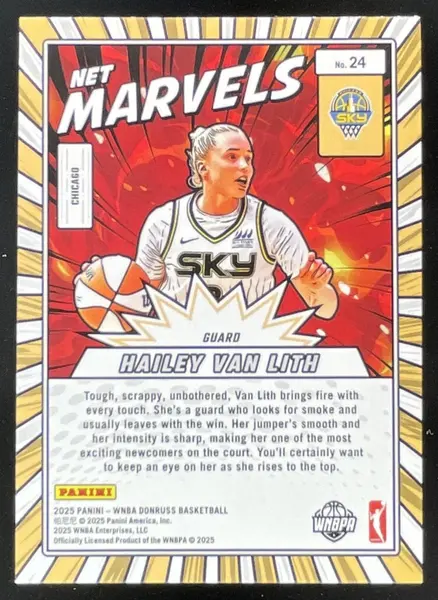 2025 Panini Donruss WNBA Net Marvels Diamond #24 Hailey Van Lith RC