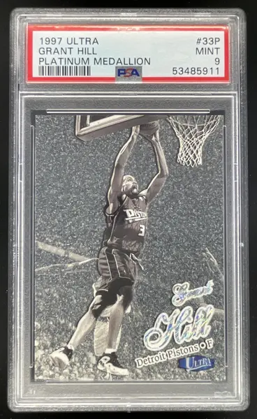 1997-98 Fleer Ultra Platinum Medallion #33P Grant Hill /100 PSA 9