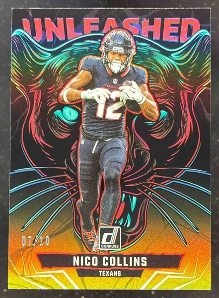 2025 Panini Donruss Unleashed Gold #20 Nico Collins /10