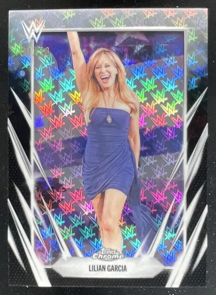 2026 Topps Chrome WWE Logofractor Black Refractor #182 Lilian Garcia /10