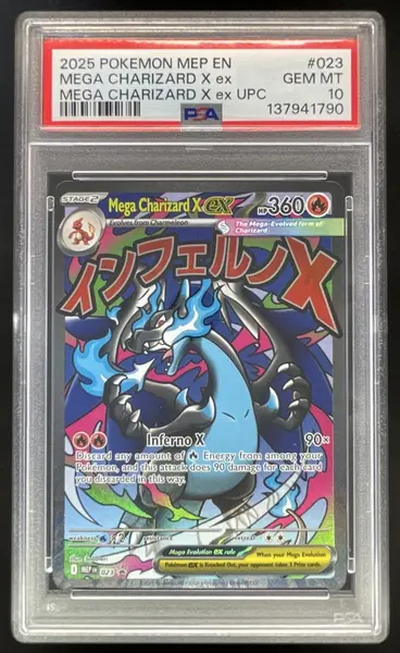 2025 Pokemon MEP Black Star Promos Promos #023 Mega Charizard X ex PSA 10