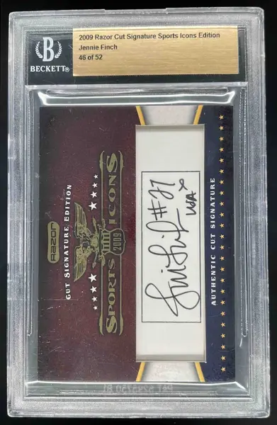 2009 Razor Cut Signature Sports Icons Edition Jennie Finch Auto BGS Authentic