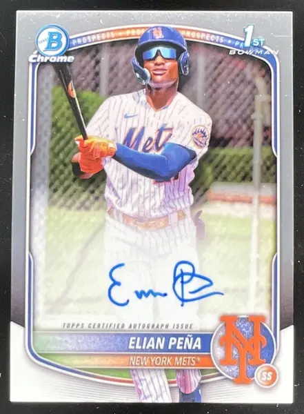 2025 Bowman Chrome Prospect Autograph #CPA-EP Elian Pena RC Auto