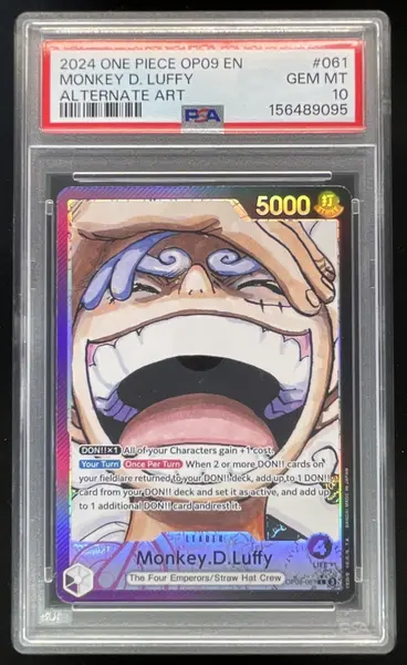 2024 One Piece OP09 EN #061 Monkey D Luffy Alternate Art PSA 10
