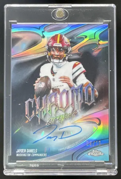 2025 Topps Chrome Chromographs Black #CG-JD Jayden Daniels Auto /10