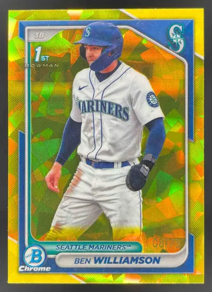 2024 Bowman Sapphire Chrome Yellow Sapphire #BCP-67 Ben Williamson RC /75