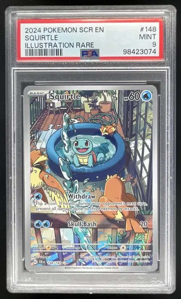 2024 Pokemon Stellar Crown #148/142 Squirtle PSA 9