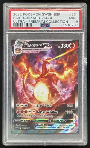 2022 Pokemon Sword & Shield Black Star Promos #SWSH261 Charizard VMAX PSA 9