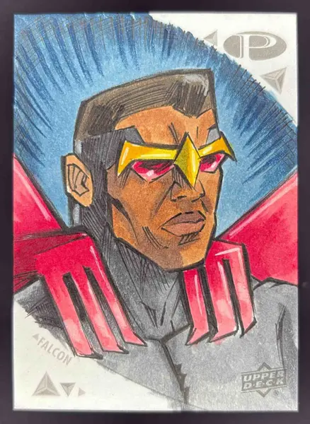 2019 Marvel Sketch Card Artist Autograph Brad Hudson Falcon 1/1 on
