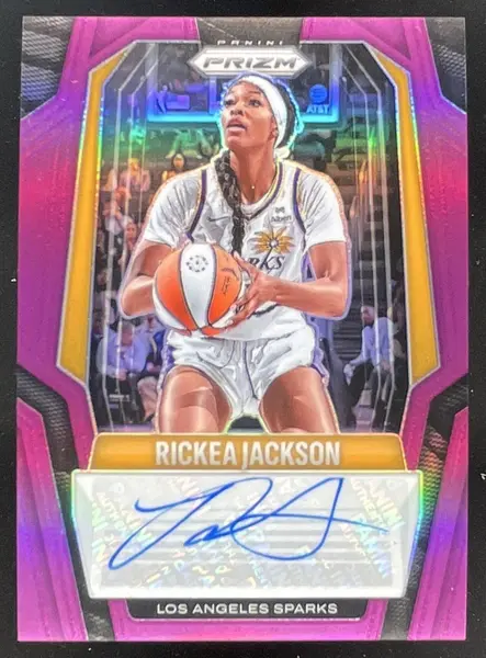 2025 Panini WNBA Prizm Signatures Purple Prizm #SG-RJ Rickea Jackson Auto /49