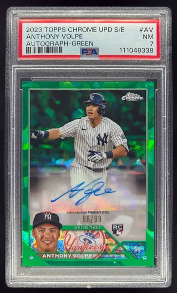 2023 Topps Chrome Sapphire Green #USA-AV Anthony Volpe RC Auto /99
