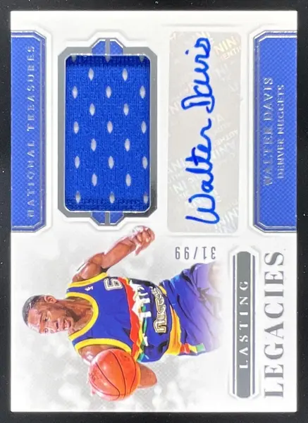 2018-19 Panini National Treasures Lasting Legacies #LL-WDV Walter Davis Auto /99