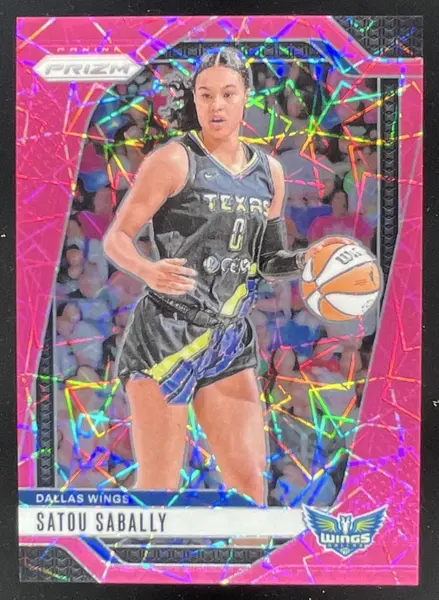2024 Panini WNBA Prizm Pink Velocity Prizm #43 Satou Sabally /79