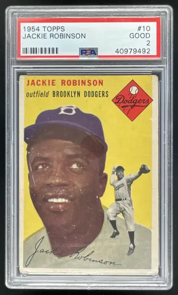 1954 Topps #10 Jackie Robinson PSA 2