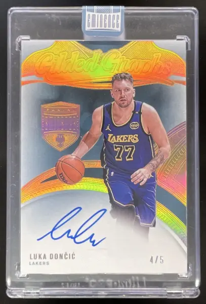 2024-25 Panini Eminence Gilded Graphs Gold Autograph Luka Doncic Auto /5