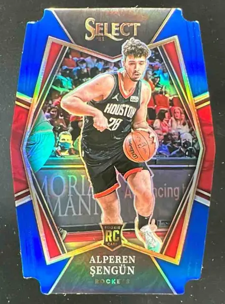 2021-22 Select Blue Prizms Die Cut #114 Alperen Sengun RC Premier Level /249